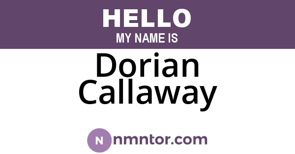 Dorian Callaway