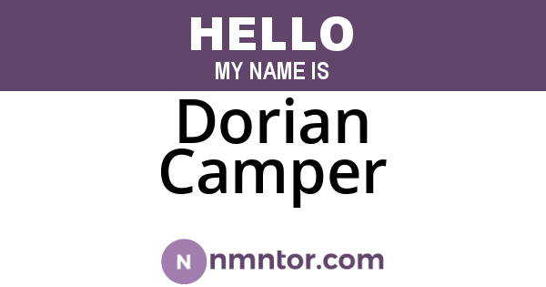 Dorian Camper