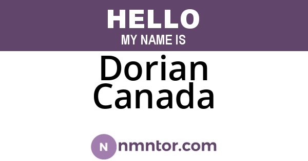 Dorian Canada