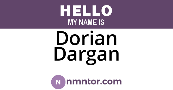 Dorian Dargan