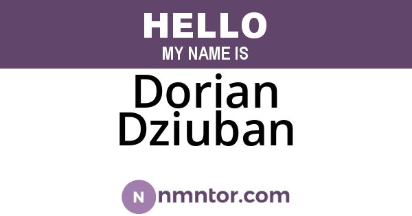 Dorian Dziuban