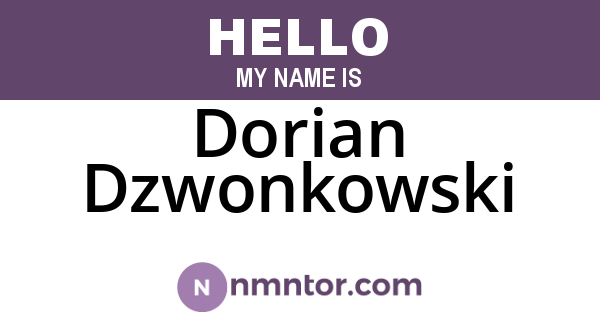 Dorian Dzwonkowski