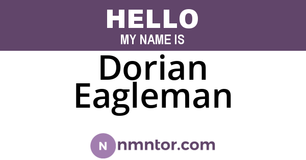 Dorian Eagleman