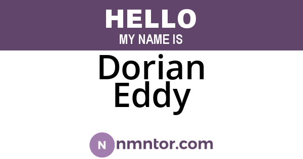 Dorian Eddy