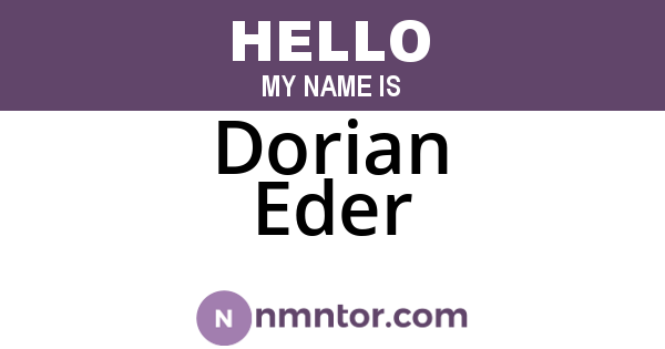 Dorian Eder