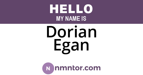 Dorian Egan