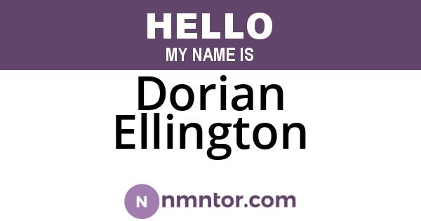 Dorian Ellington