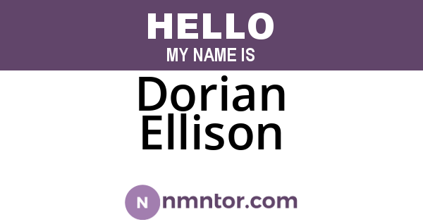 Dorian Ellison