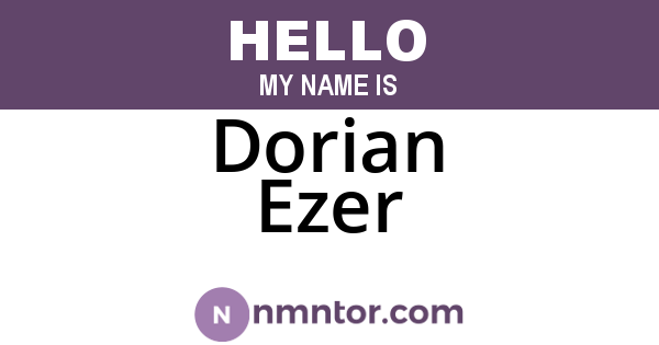 Dorian Ezer