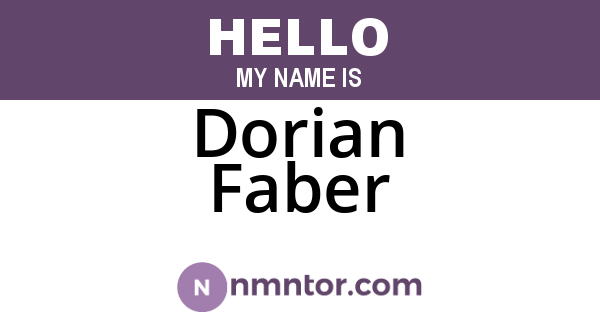 Dorian Faber