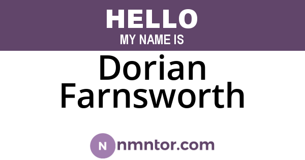 Dorian Farnsworth