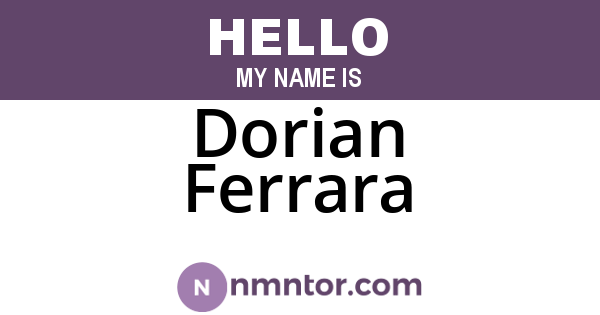 Dorian Ferrara