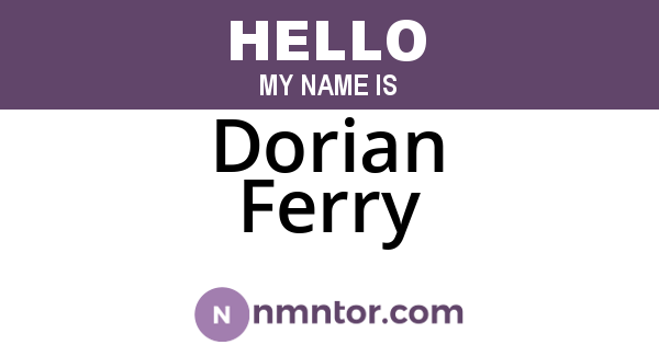 Dorian Ferry