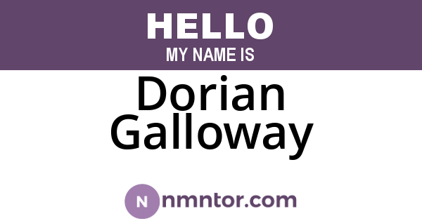 Dorian Galloway