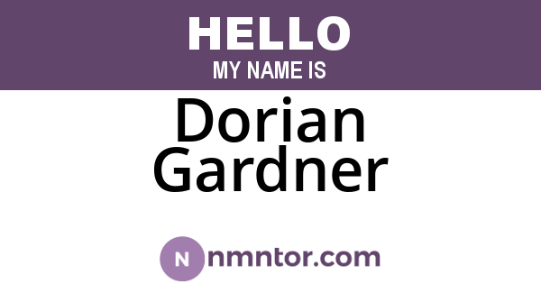Dorian Gardner