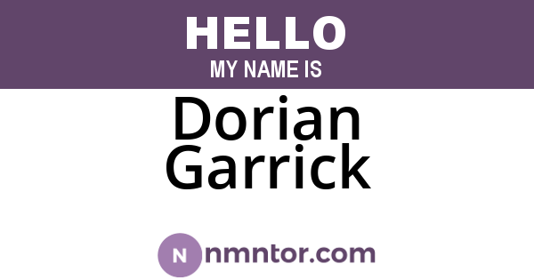 Dorian Garrick