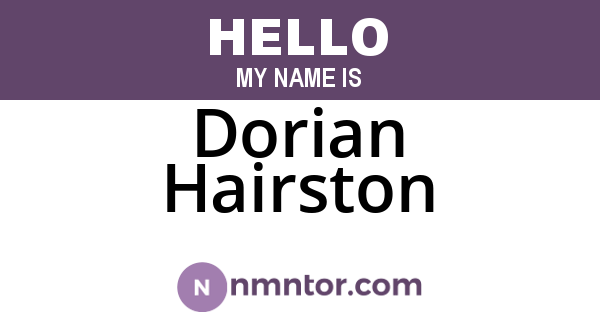Dorian Hairston