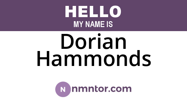 Dorian Hammonds