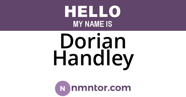 Dorian Handley