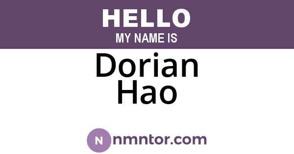 Dorian Hao