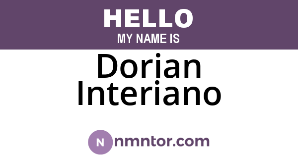 Dorian Interiano