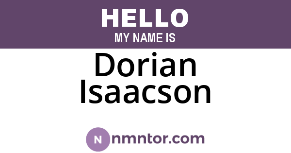 Dorian Isaacson