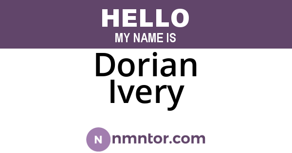 Dorian Ivery