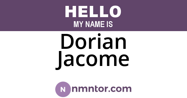 Dorian Jacome