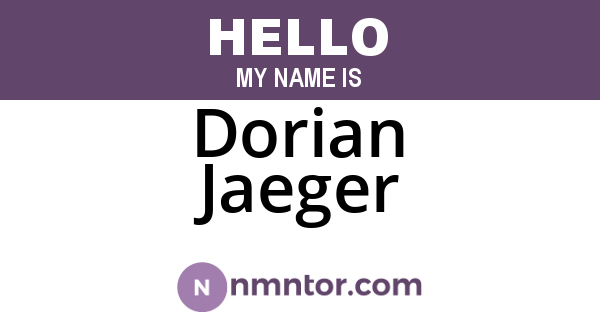 Dorian Jaeger