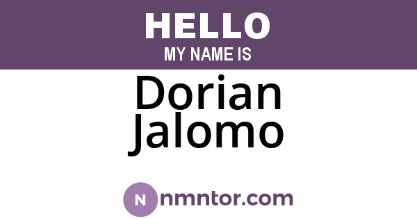 Dorian Jalomo