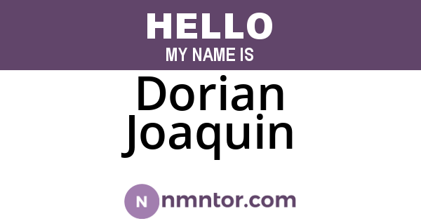 Dorian Joaquin