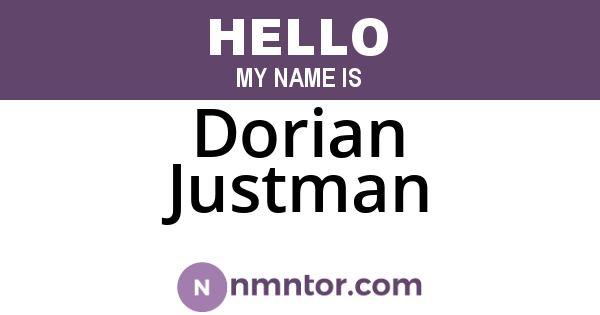 Dorian Justman