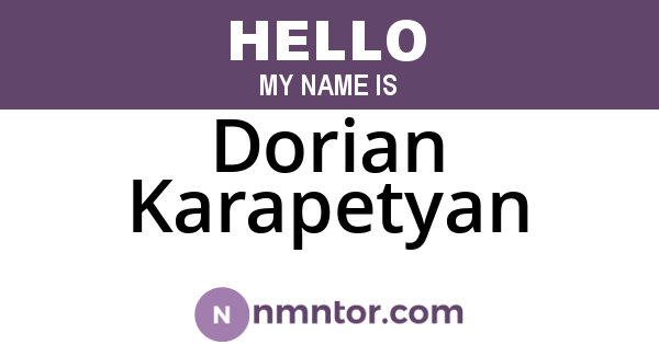 Dorian Karapetyan