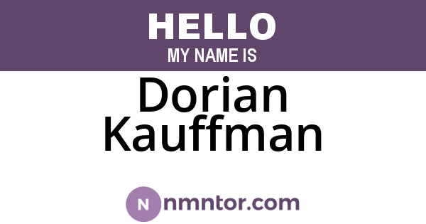 Dorian Kauffman
