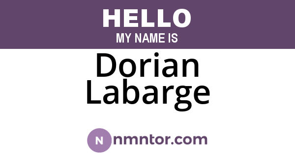 Dorian Labarge