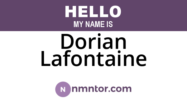 Dorian Lafontaine