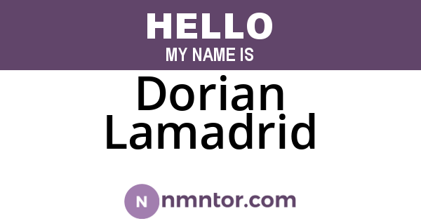 Dorian Lamadrid