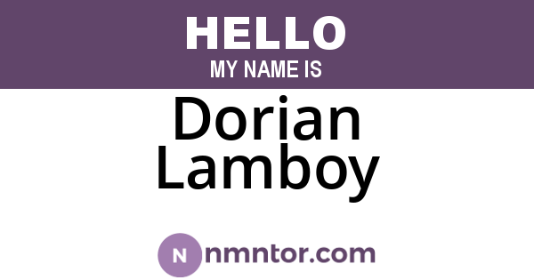 Dorian Lamboy