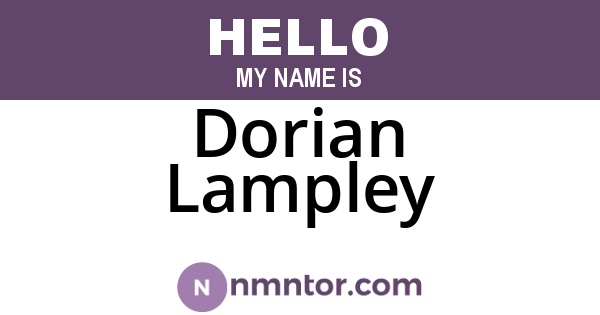 Dorian Lampley