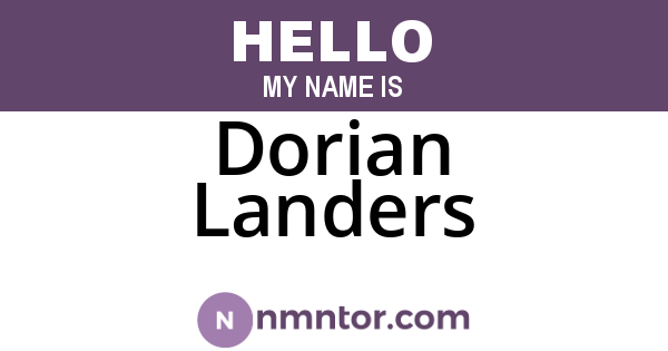 Dorian Landers