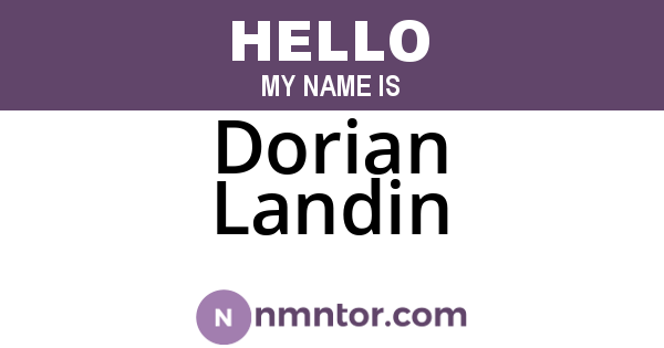 Dorian Landin