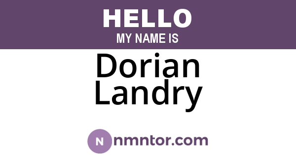 Dorian Landry