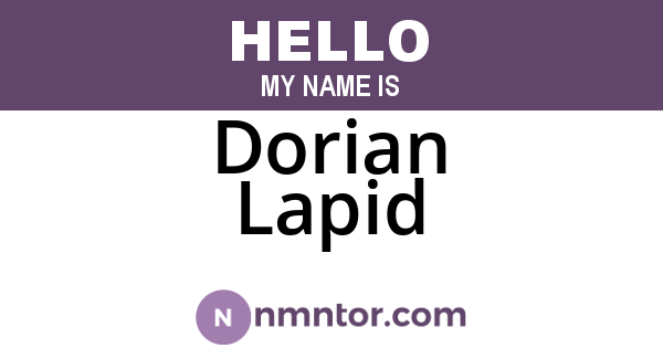Dorian Lapid