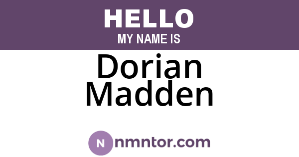 Dorian Madden
