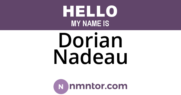 Dorian Nadeau