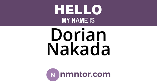 Dorian Nakada