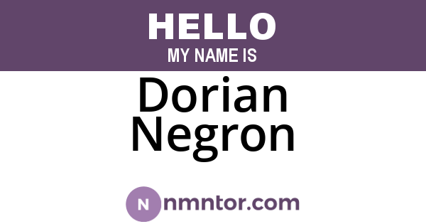Dorian Negron