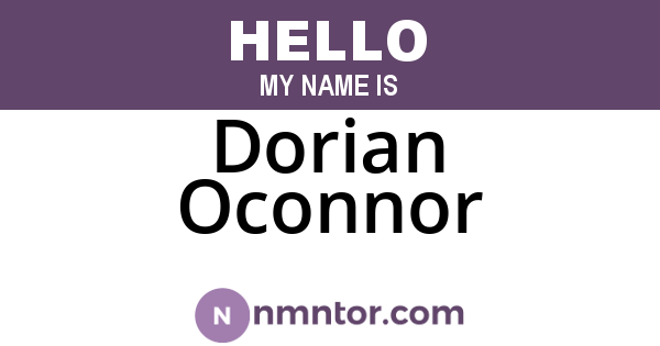 Dorian Oconnor