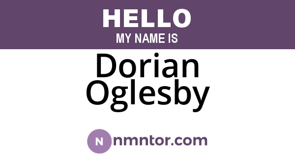 Dorian Oglesby