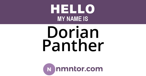 Dorian Panther